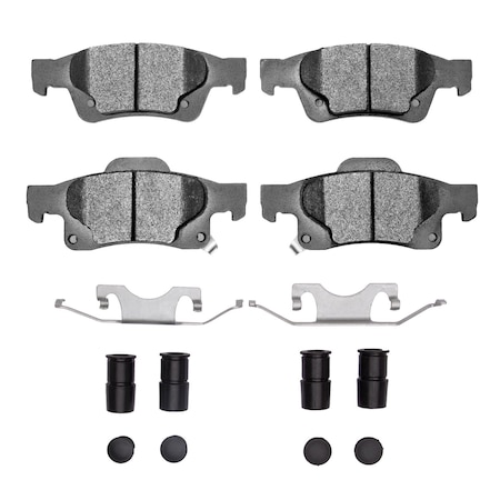 3000 Ceramic Brake Pads And Hardware Kit, Low Dust, Low Copper Ceramic, 100% Asbestos-free, Rear